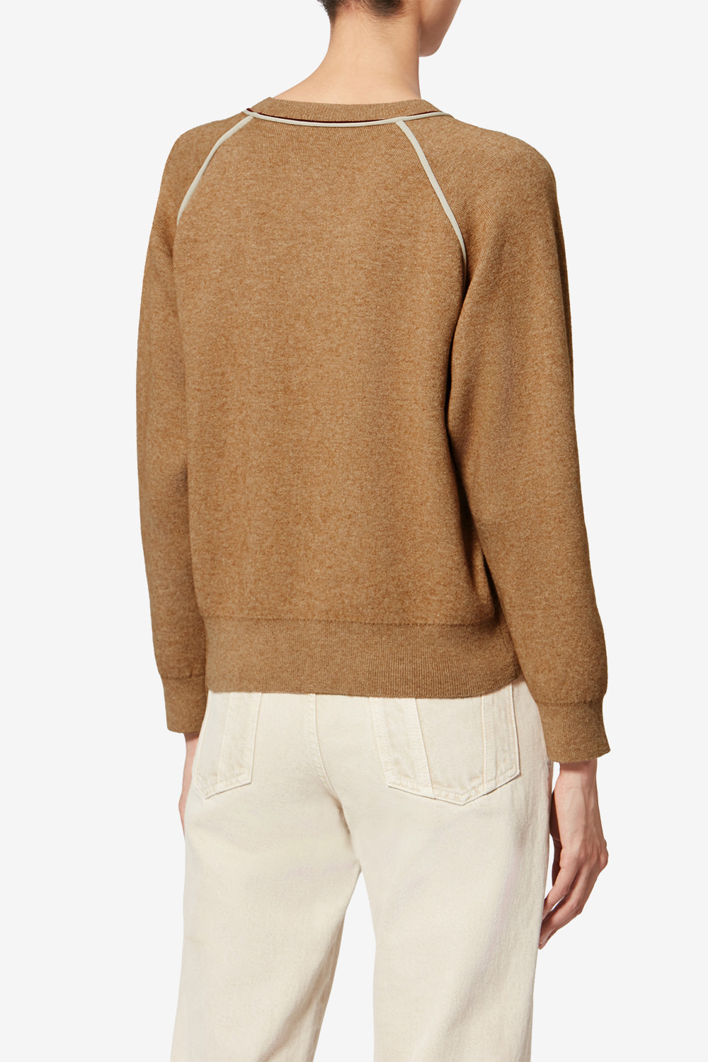 Loriby sporty sweater with logo - Camel-light grey - Woman - 5
