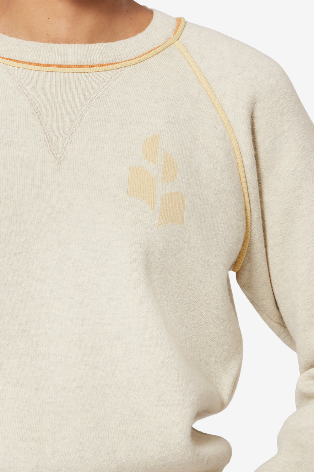 Loriby sporty sweater with logo - Light grey-light yellow - Woman - 3