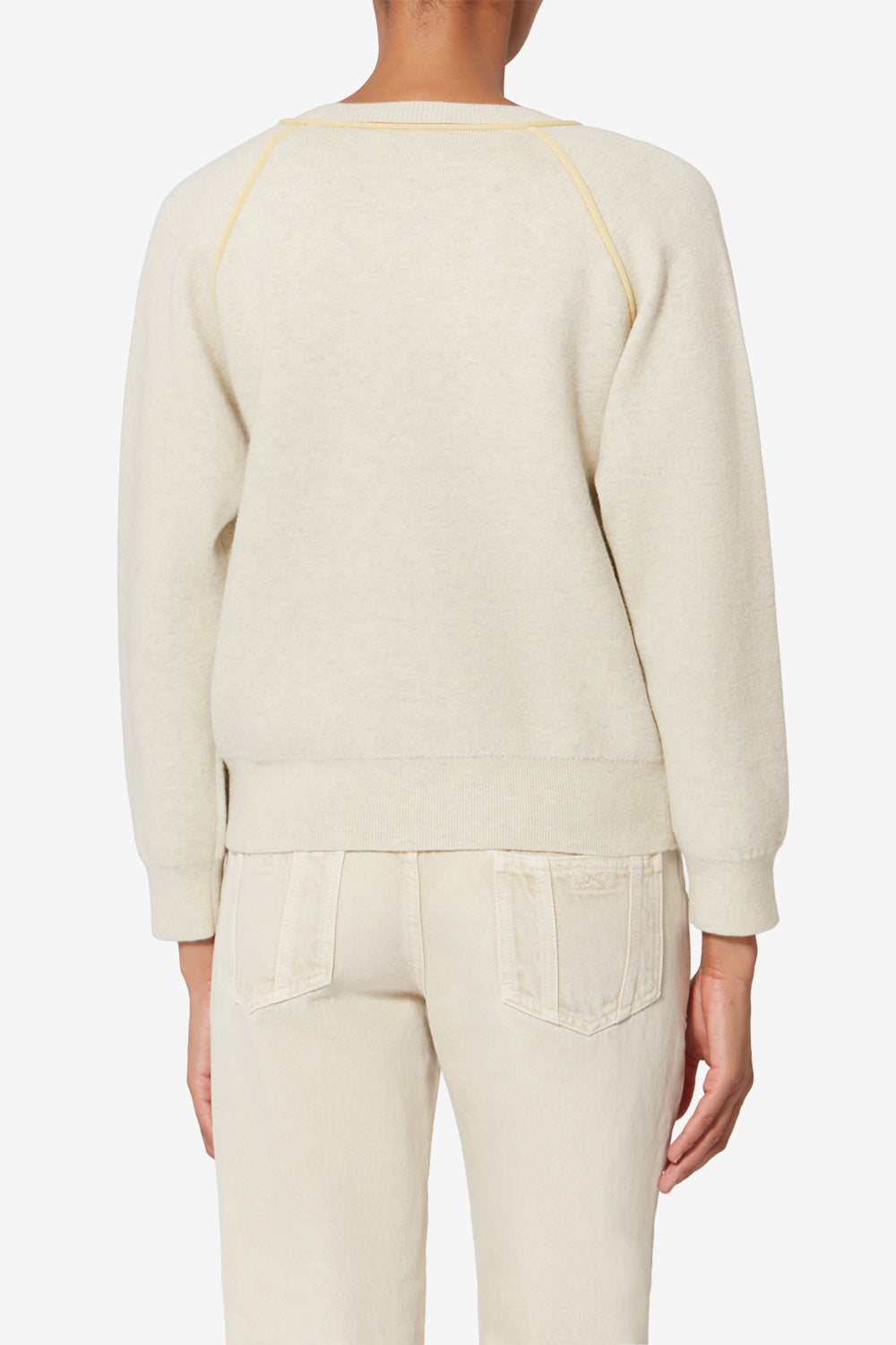 Loriby sporty sweater with logo - Light grey-light yellow - Woman - 5