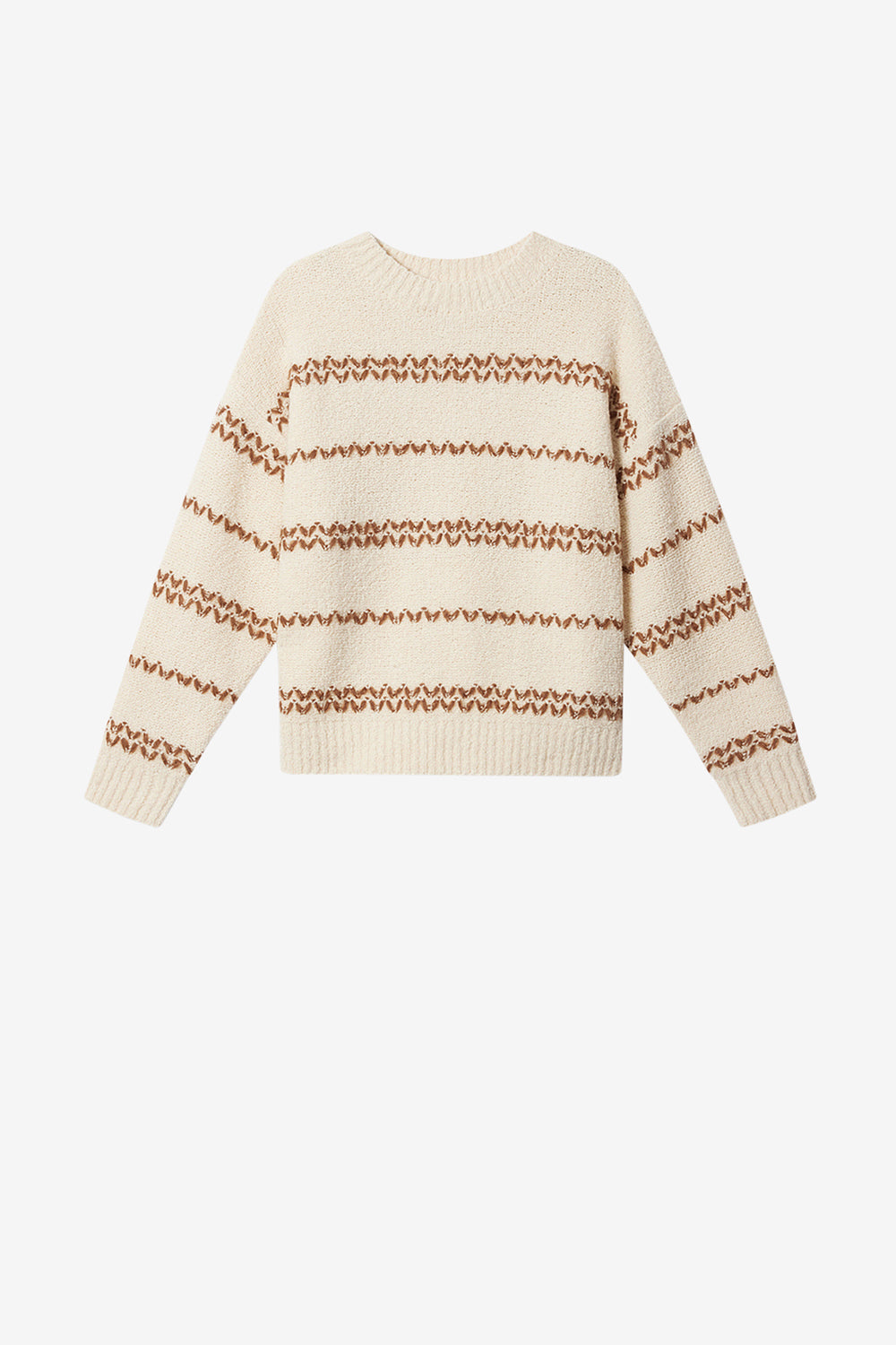 Jersey de lana romain - Ecru-bronze - Man - 1