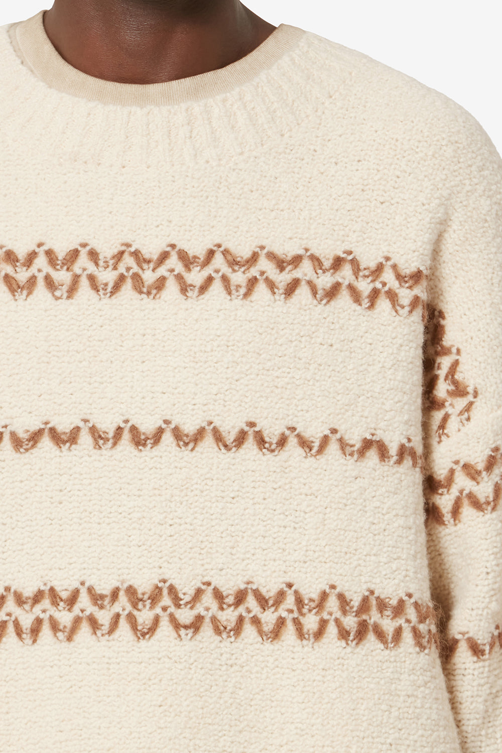 Jersey de lana romain - Ecru-bronze - Man - 3