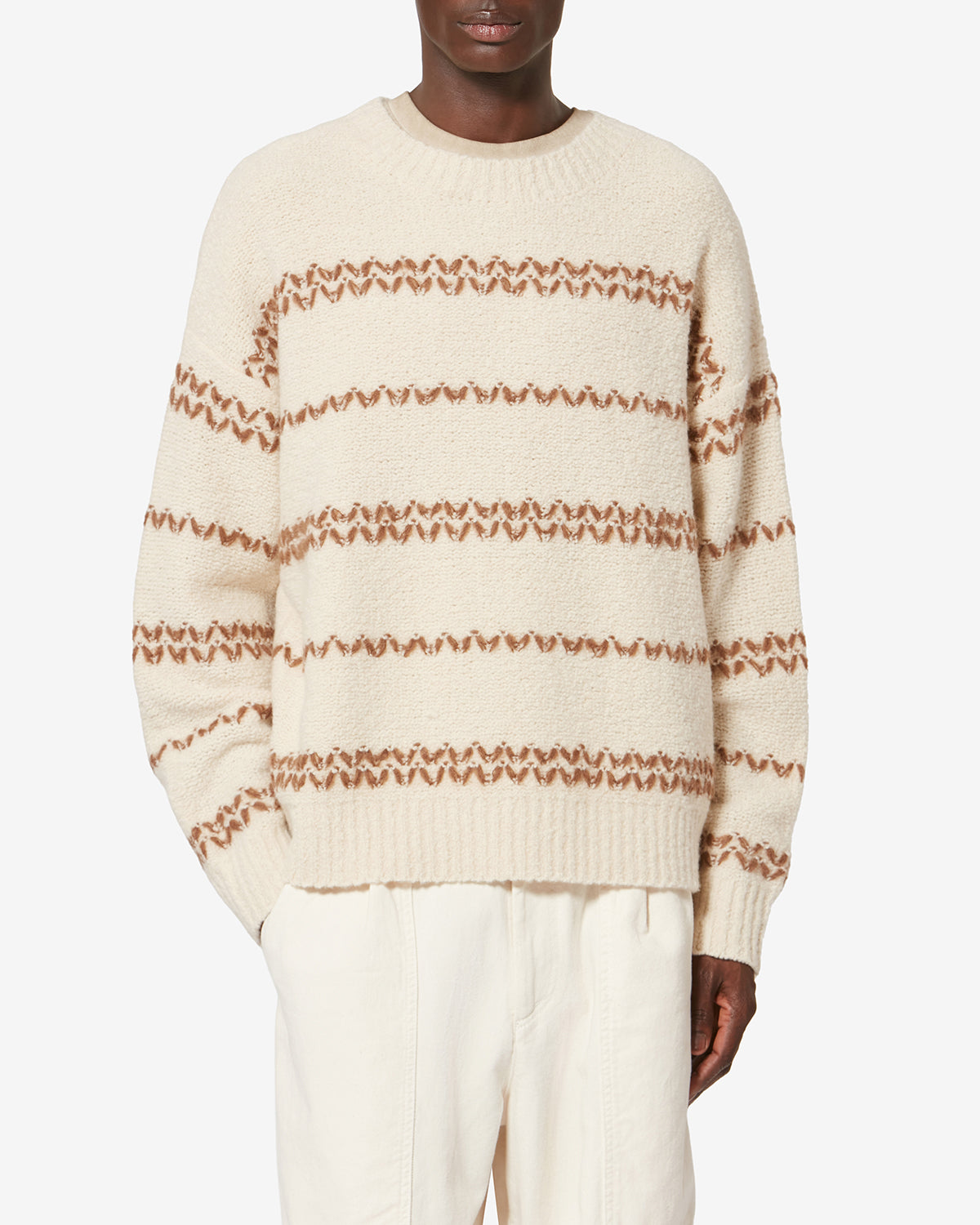 Romain 혼색 울 스웨터 - Ecru-bronze - Man - 3