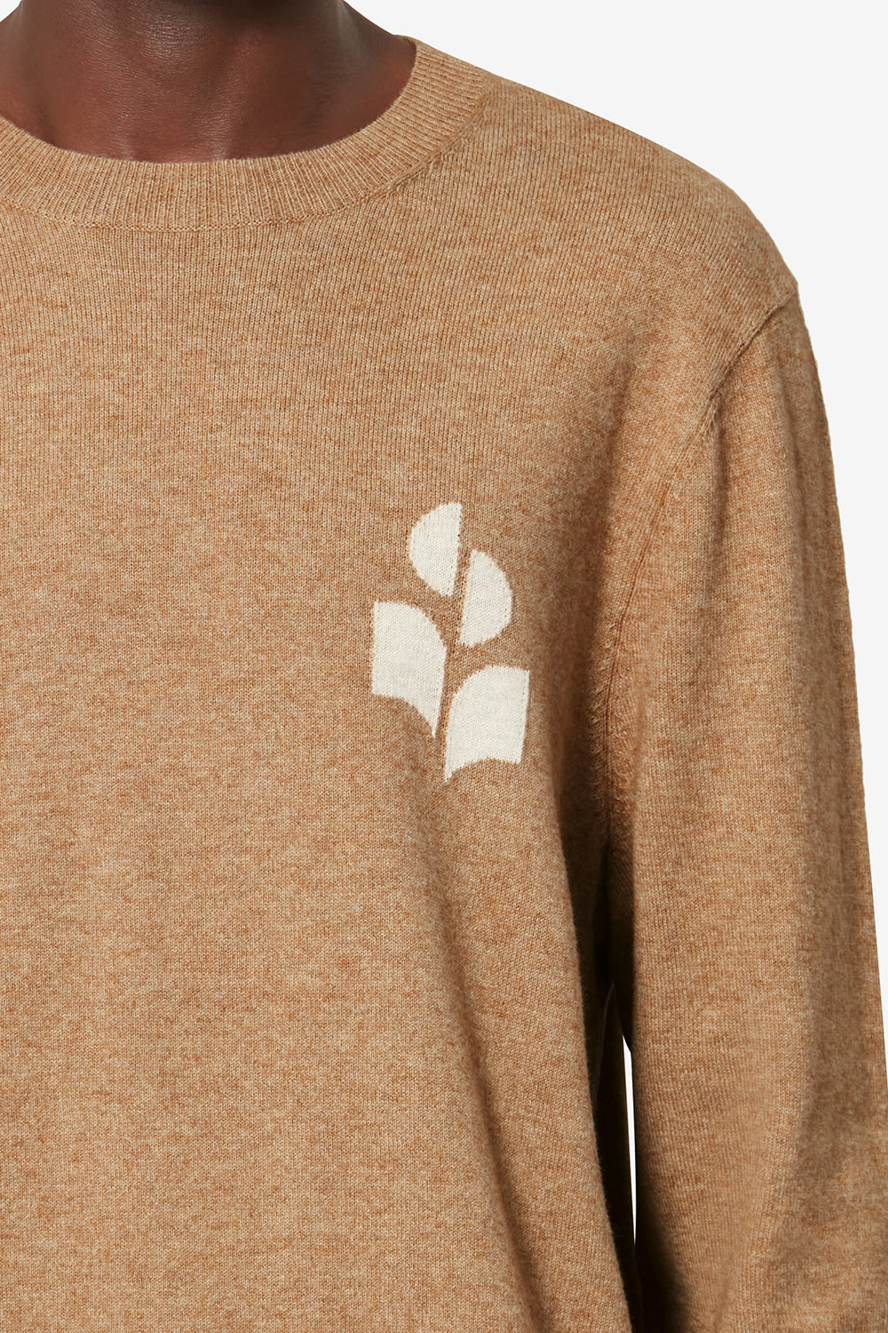 Antea thin cotton and wool sweater - Camel-light grey - Man - 3