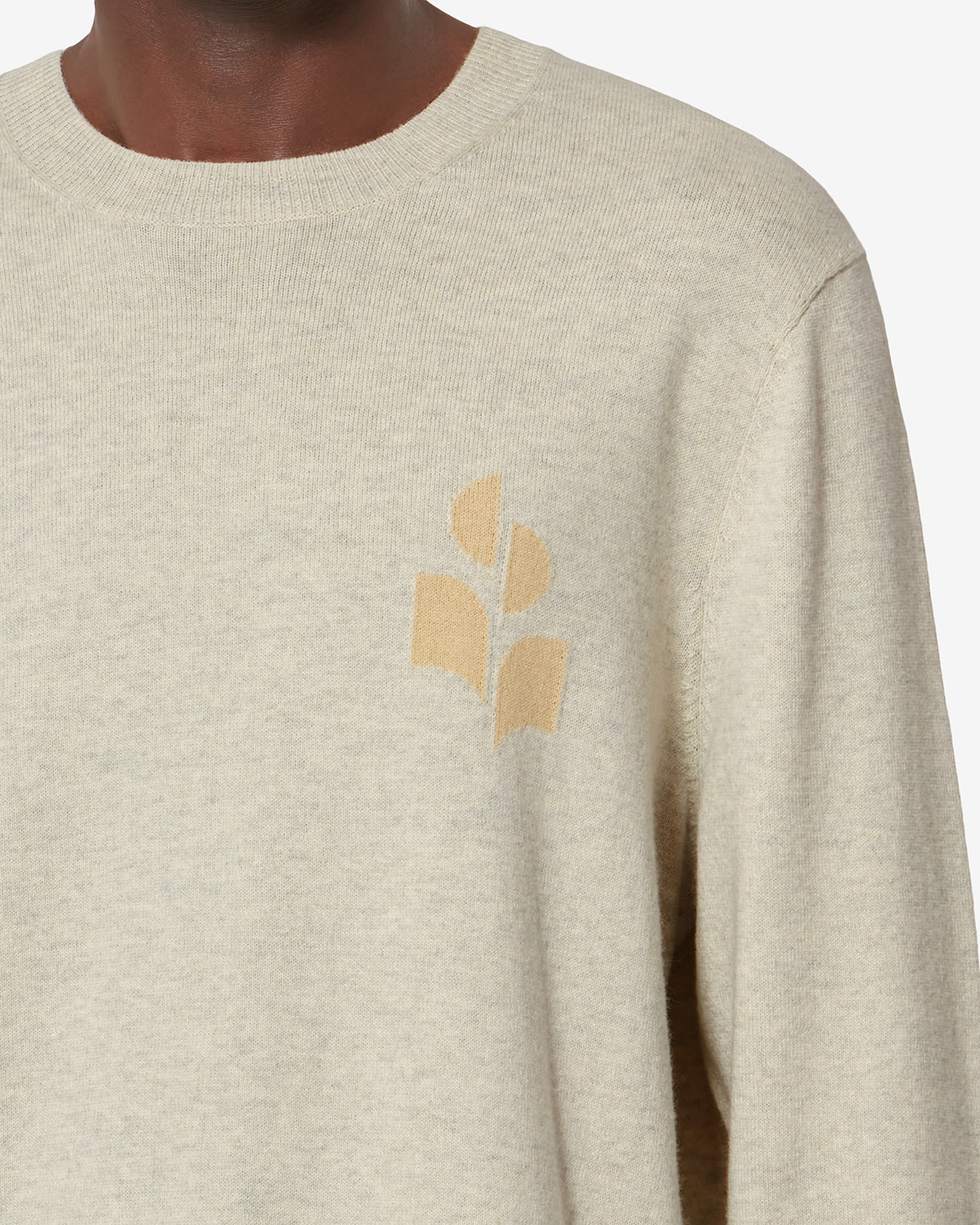 Antea thin cotton and wool sweater - Light grey-light yellow - Man - 2