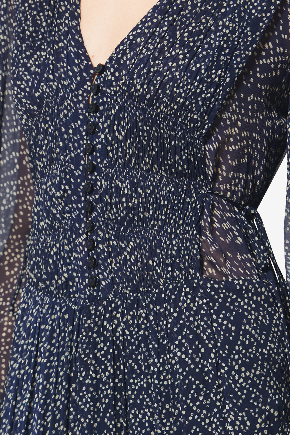 Abito lungo briane in mussola con stampa - Midnight - Woman - 3