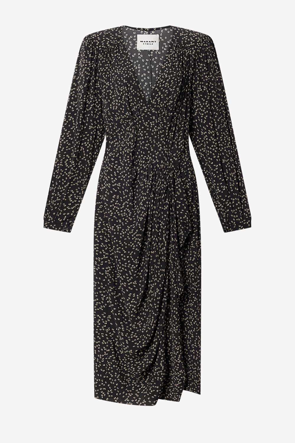 Daylia flowing origami print dress - Black - Woman - 1