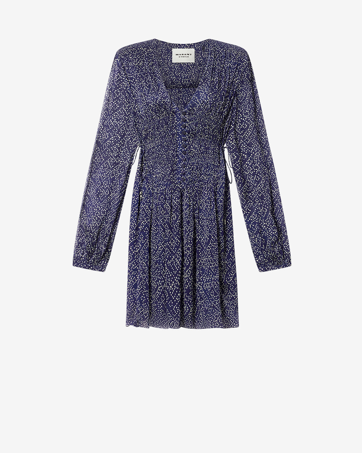 Abito corto loriena in mussola con stampa - Midnight - Woman - 5