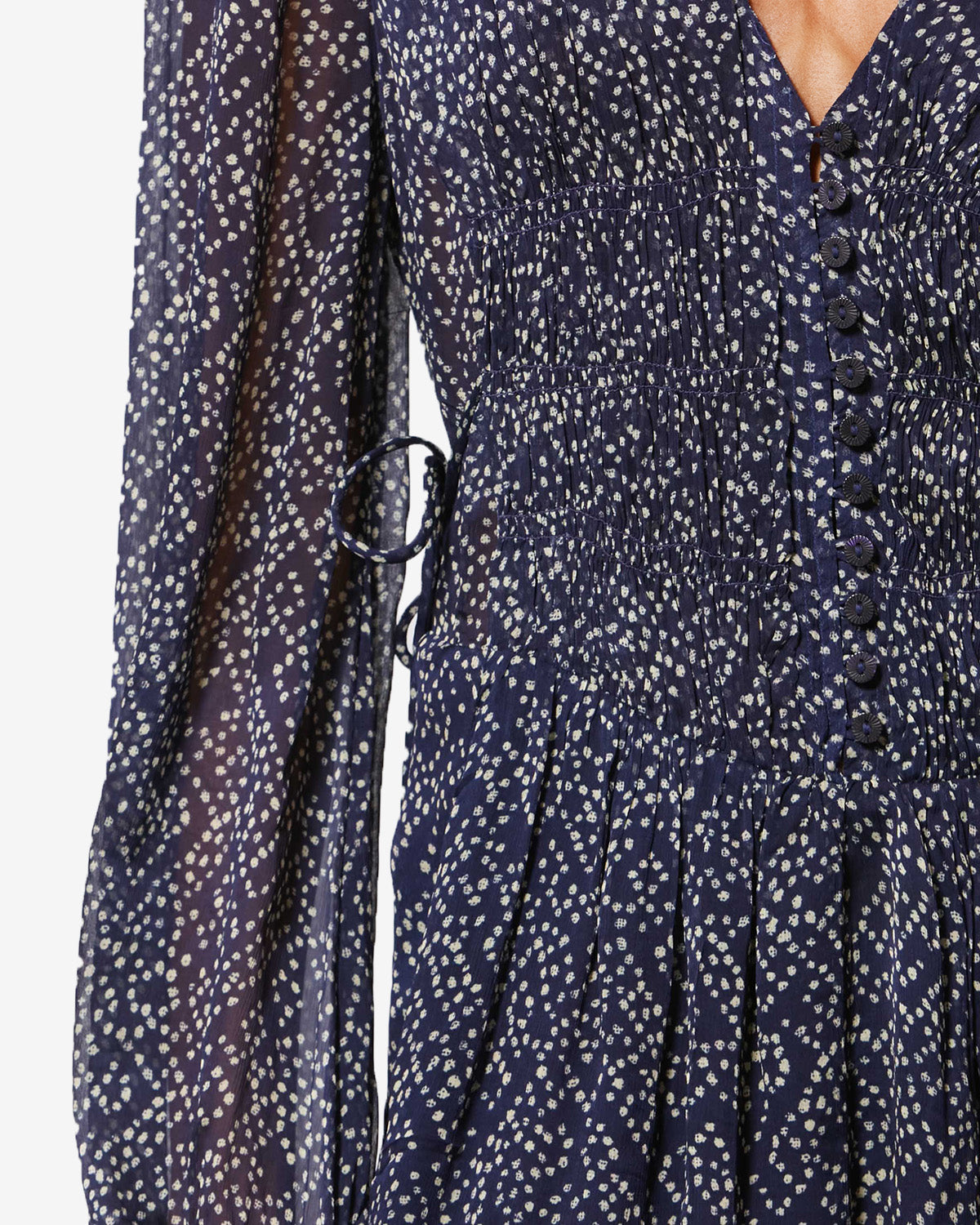 Abito corto loriena in mussola con stampa - Midnight - Woman - 2