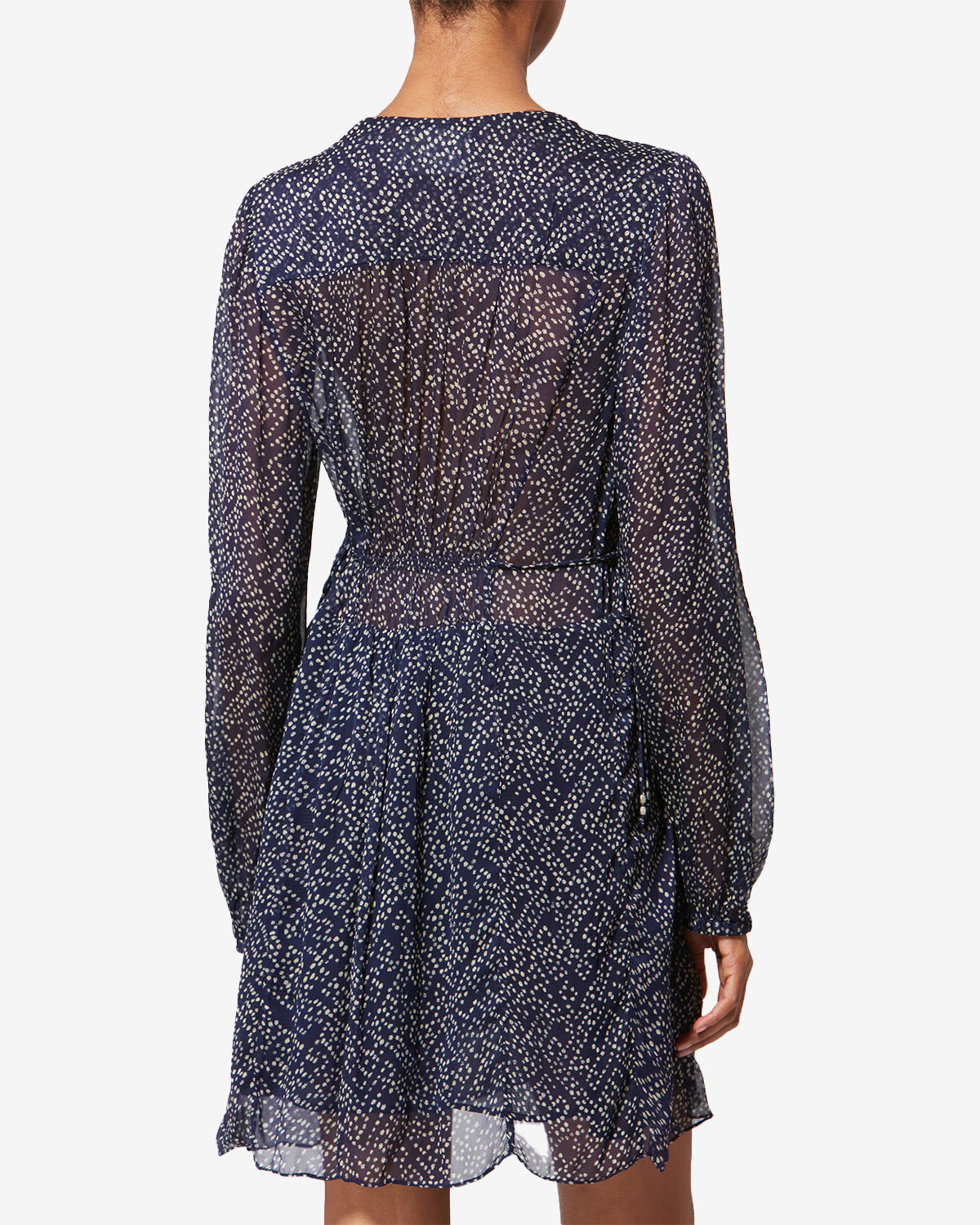 Abito corto loriena in mussola con stampa - Midnight - Woman - 4