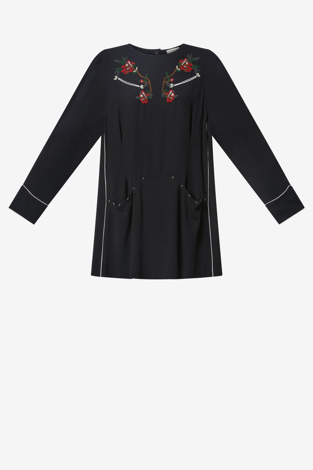 Abito corto in cady con perle youma - Nero - Woman - 1