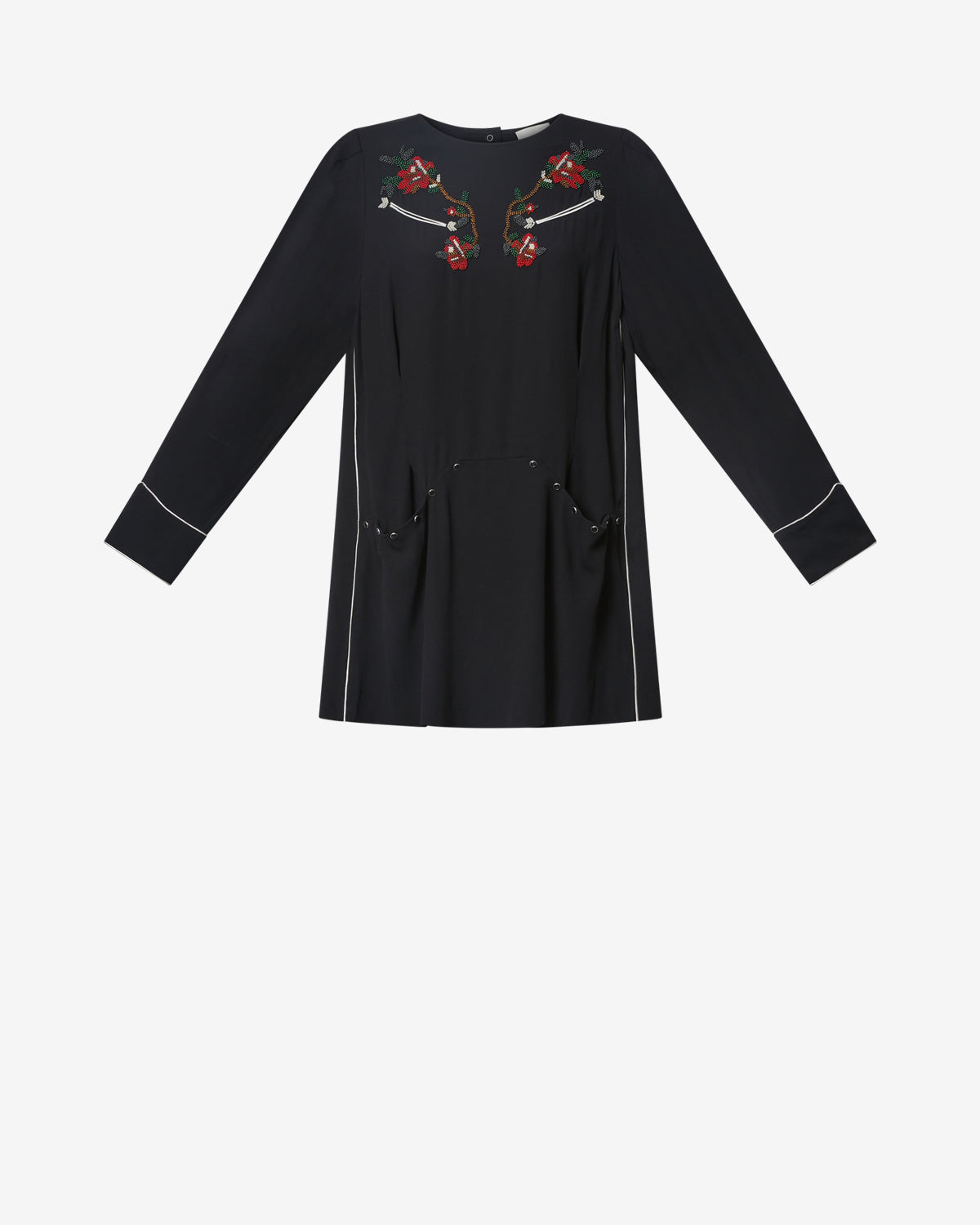 Abito corto in cady con perle youma - Nero - Woman - 5