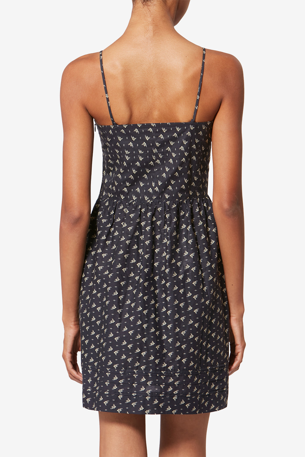 Robe à bretelles dryna en coton organique imprimé - Noir et écru - Woman - 5