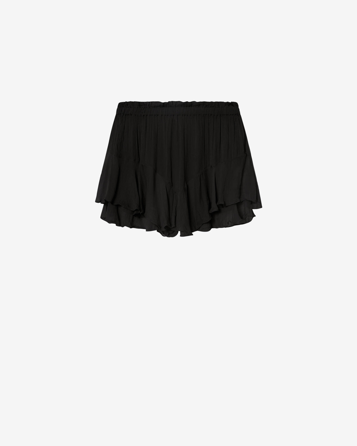 Sornel short printed muslin shorts - Black - Woman - 5