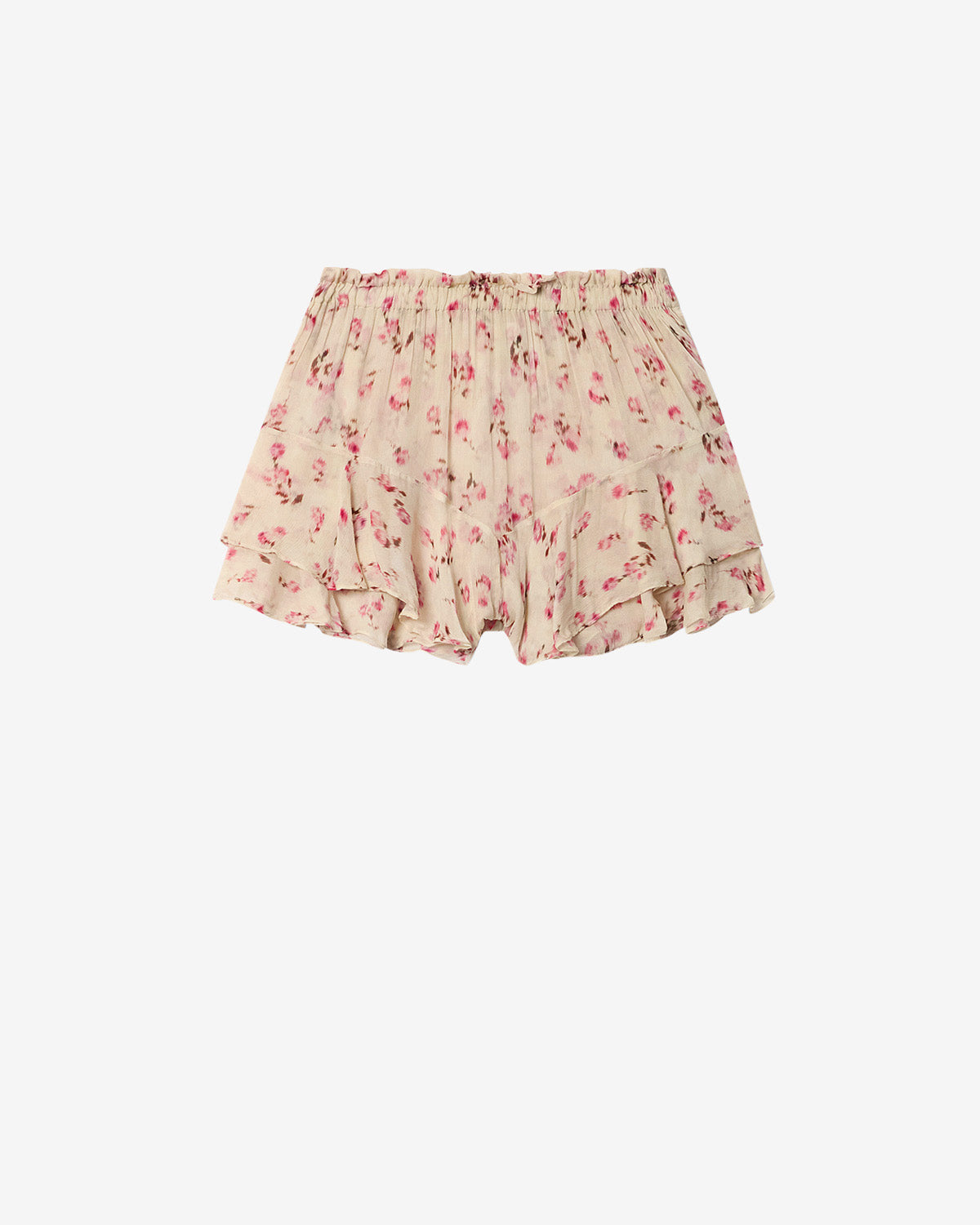 Flowing printed muslin shorts - Beige - Woman - 5