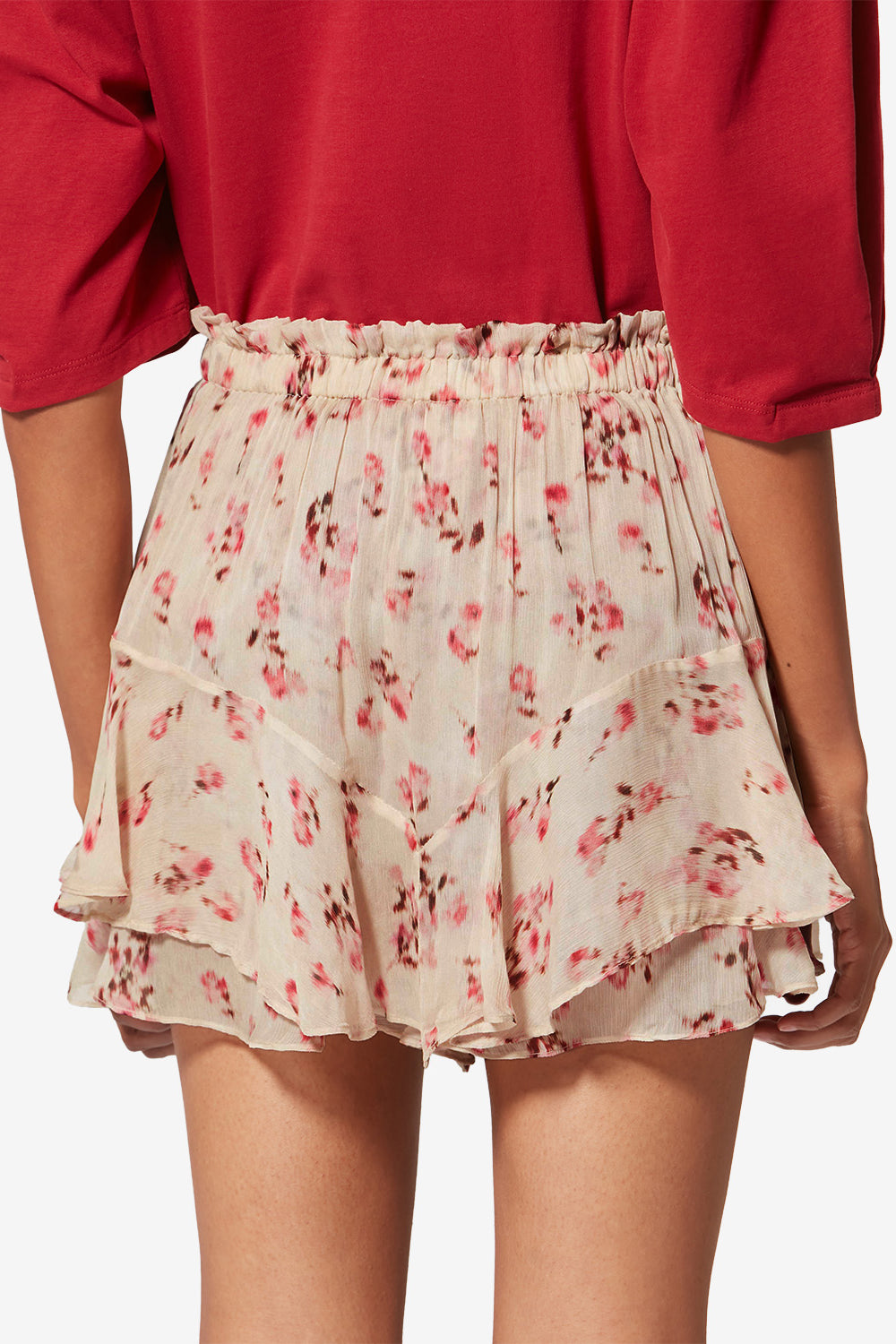 Flowing printed muslin shorts - Beige - Woman - 5