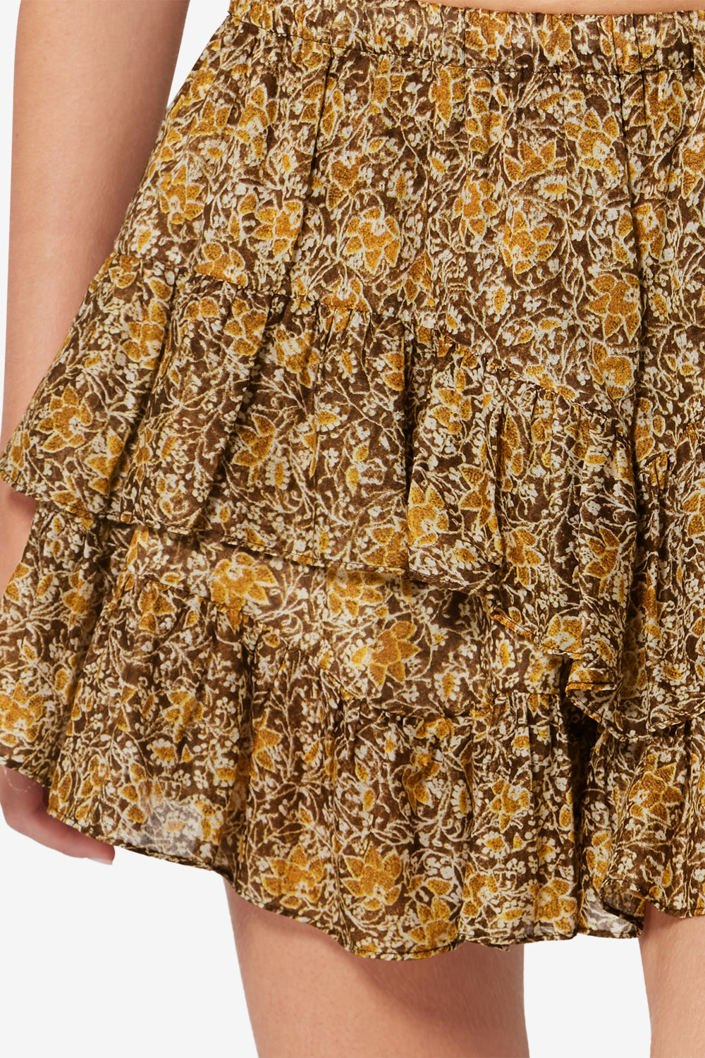 Shorts jocadia in voile di cotone biologico con stampa - Cachi - Woman - 3