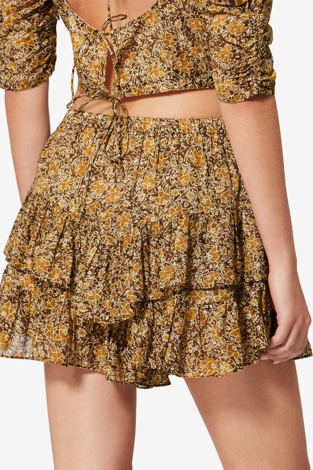 Shorts jocadia in voile di cotone biologico con stampa - Cachi - Woman - 5