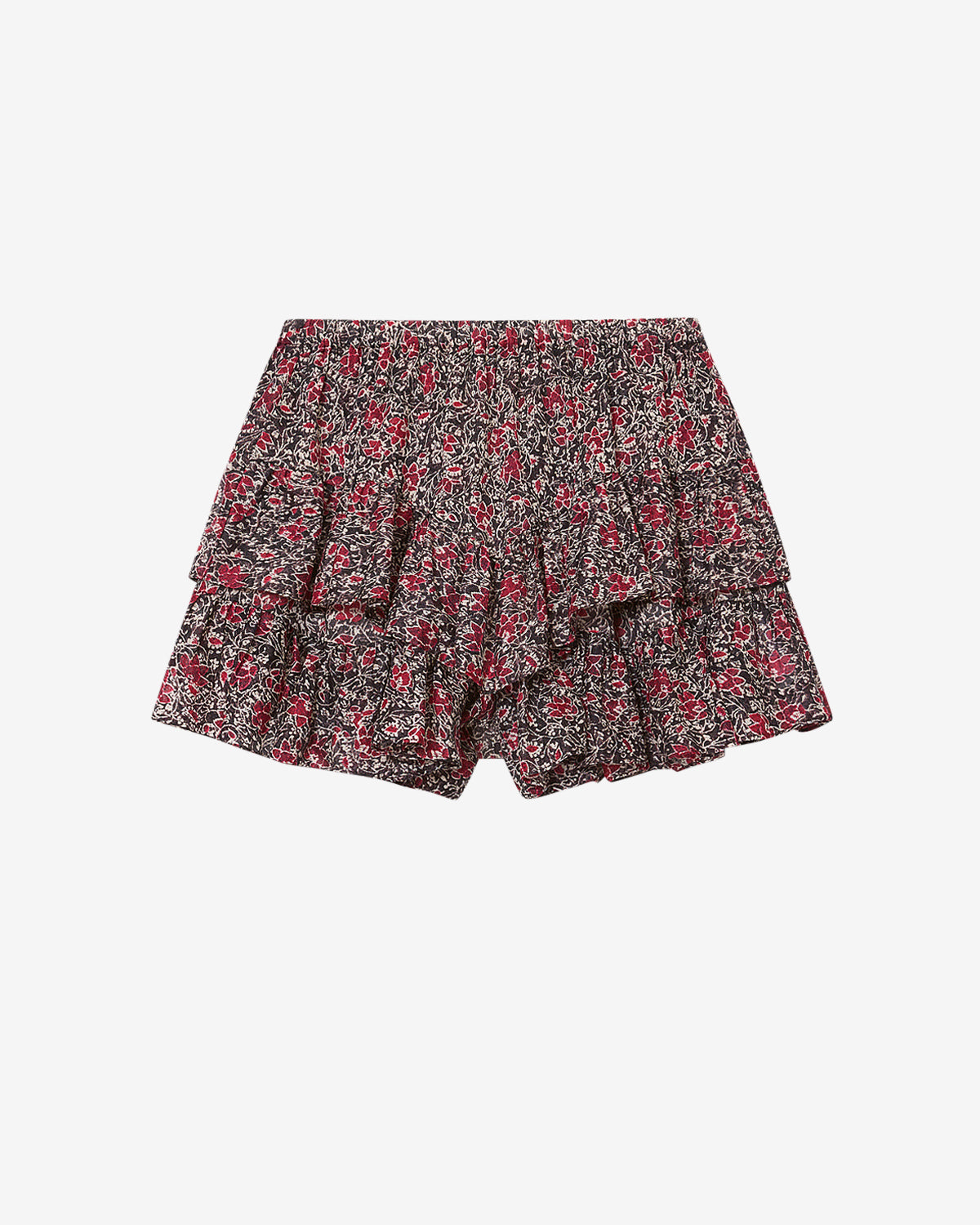 Shorts jocadia in voile di cotone biologico con stampa - Crushed berry - Woman - 5