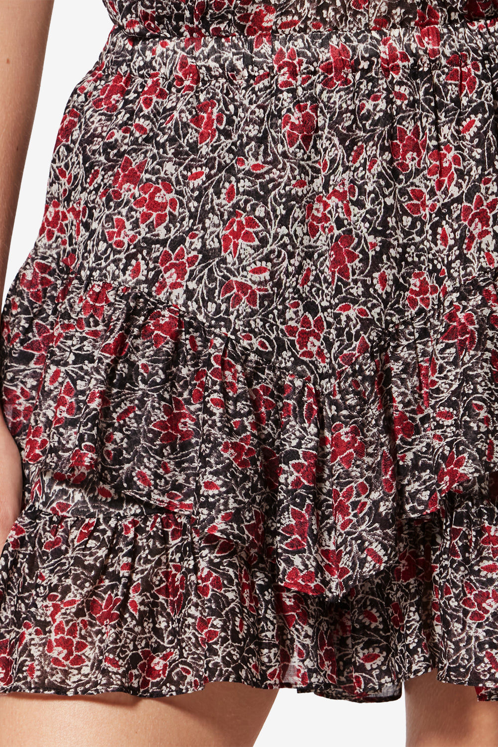 Shorts jocadia in voile di cotone biologico con stampa - Crushed berry - Woman - 3