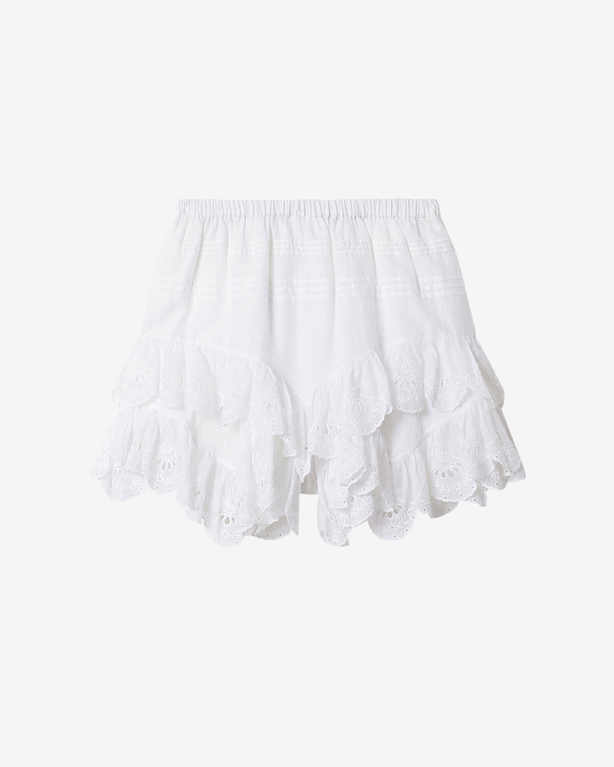 Shorts jocadia in cotone e pizzo a fiori - Bianco - Woman - 5