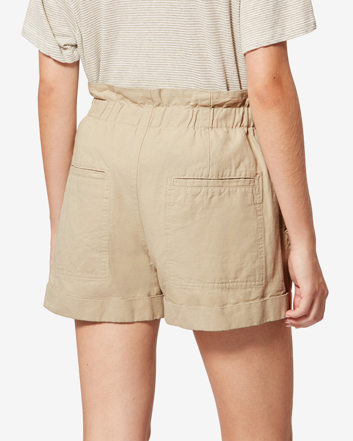 Short nirma en lona de lino y algodón - Beige - Woman - 4