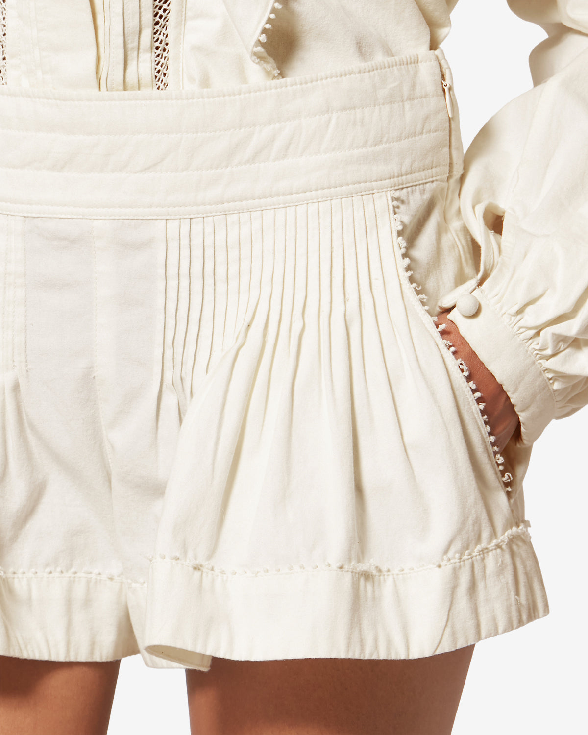 Cybila cotton shorts - White - Woman - 2