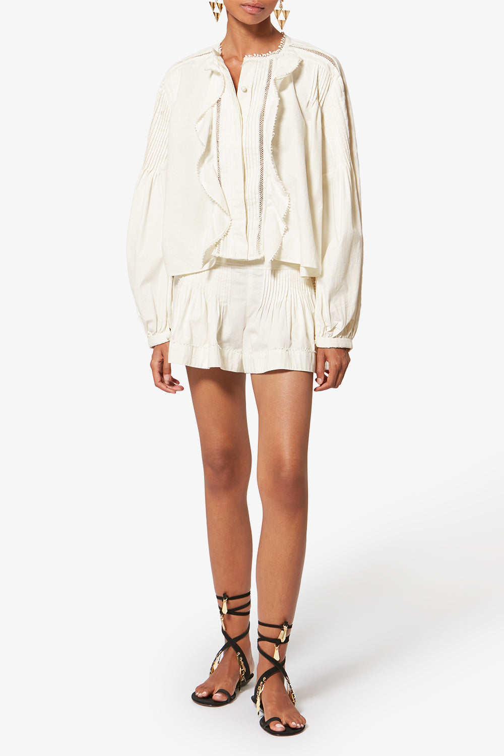 Cybila cotton shorts - White - Woman - 2