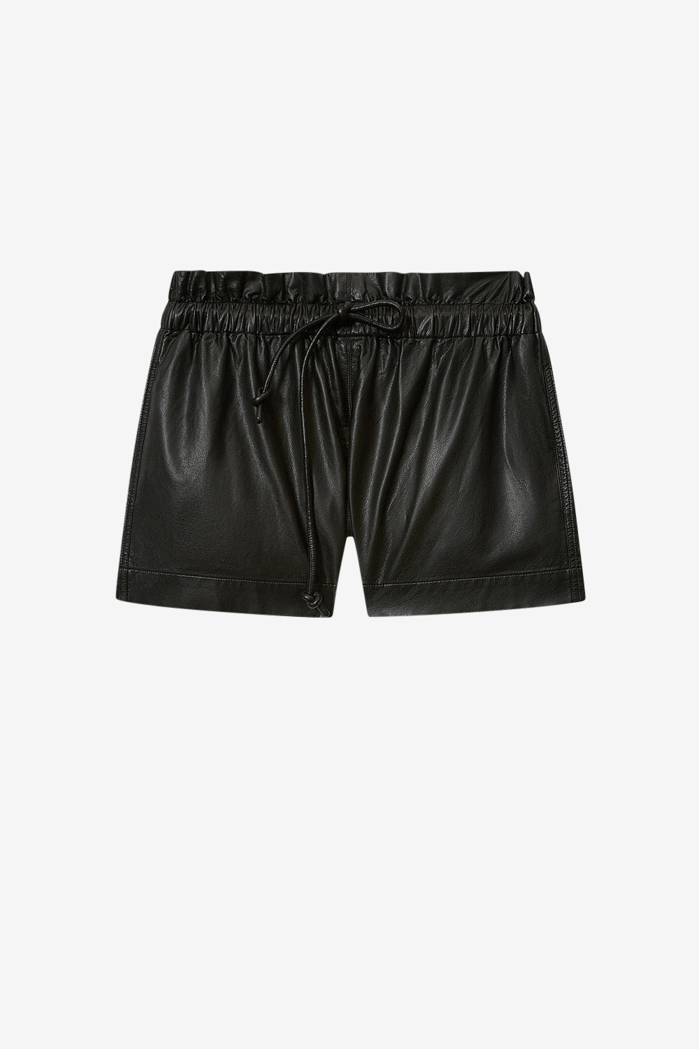 Naline shorts in fine supple faux leather - Black - Woman - 1