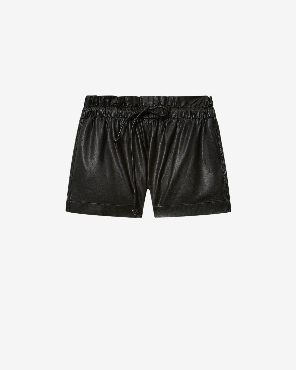 Naline shorts in fine supple faux leather - Black - Woman - 5