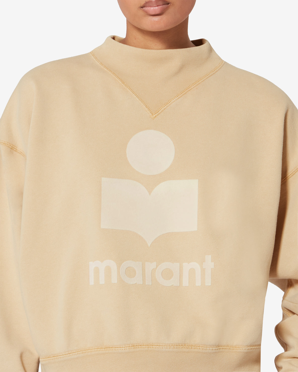 Sweatshirt moby aus baumwolle mit logo - Light ochre - Woman - 2
