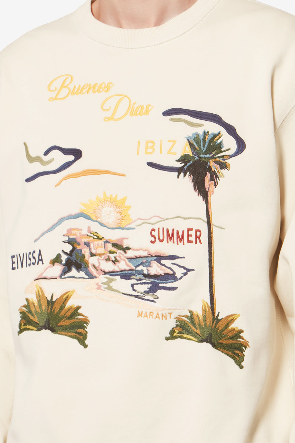 Sweatshirt mikoy en coton à motifs brodés - Écru - Man - 3