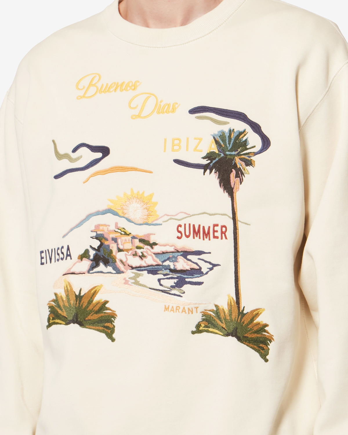 Mikoy embroidered cotton sweatshirt - Ecru - Man - 2