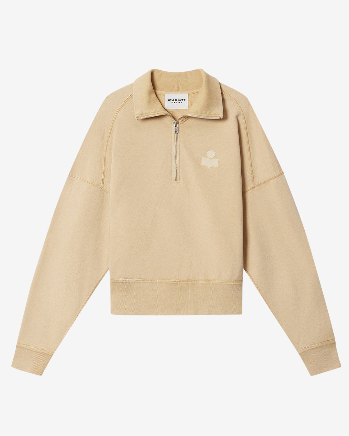 Sweatshirt ross en coton à col montant - Ocre clair - Woman - 5