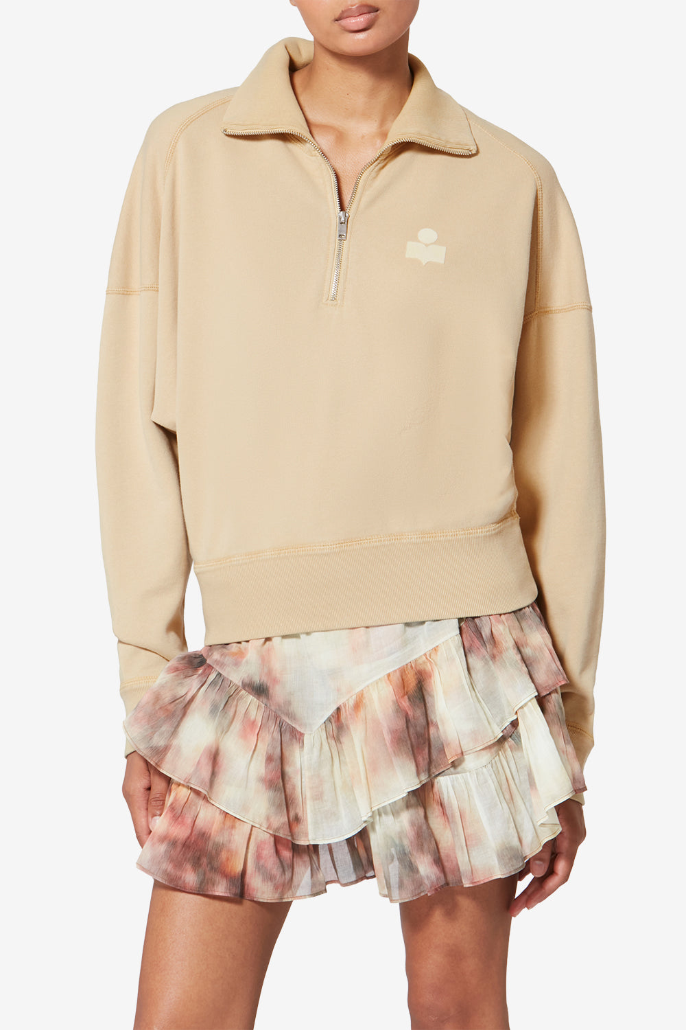 Ross コットン ハイネック スウェットシャツ - Light ochre - Woman - 4