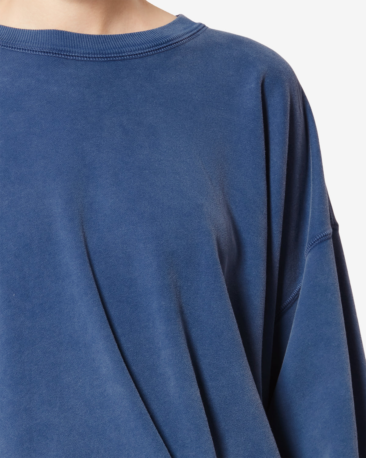 Sauria washed cotton sweatshirt - Indigo - Woman - 2