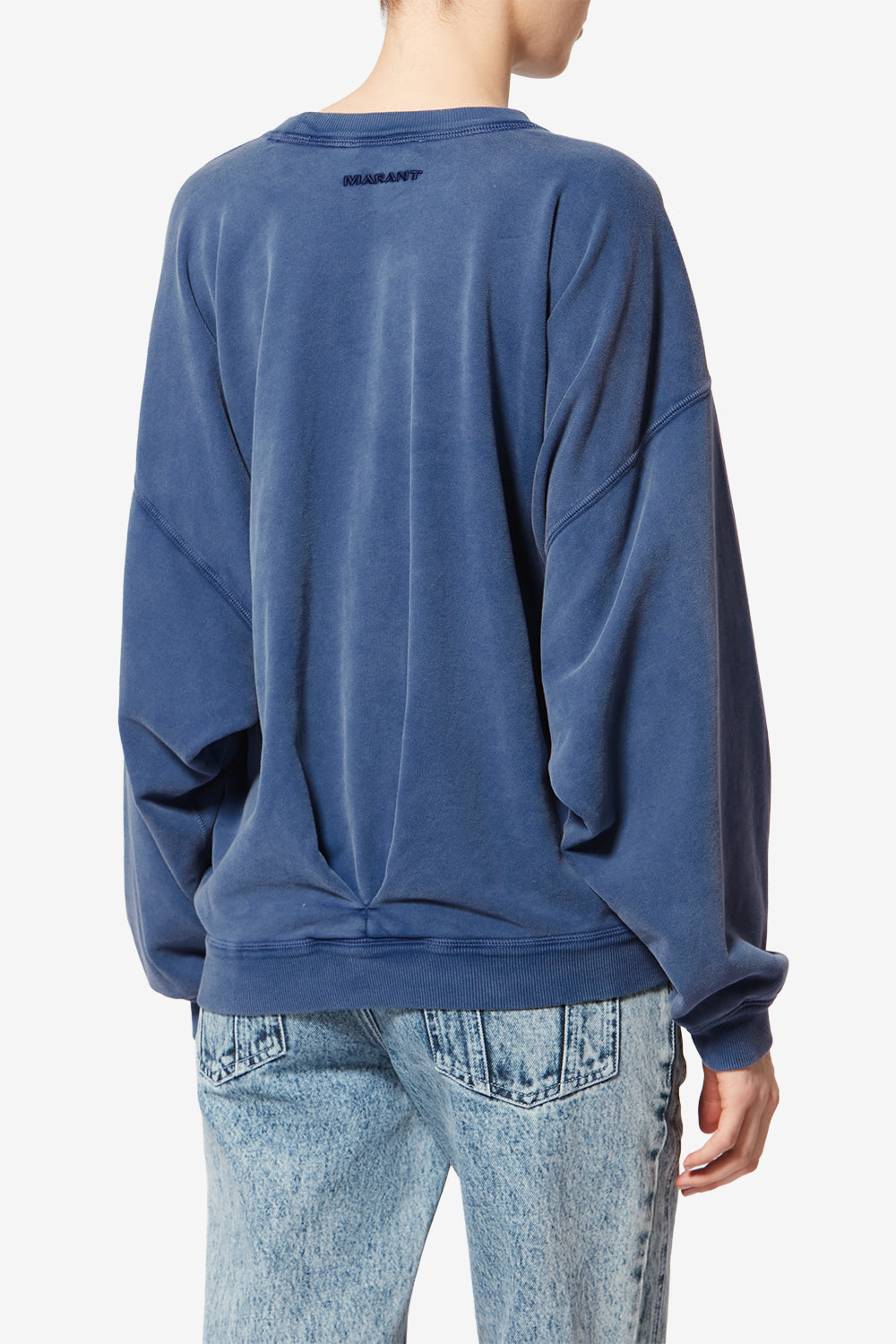 Sauria washed cotton sweatshirt - Indigo - Woman - 5