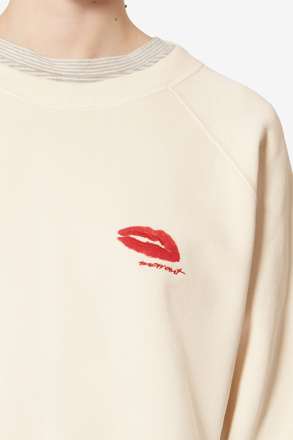 Felpa millyny in cotone con logo - Ecru - Woman - 3