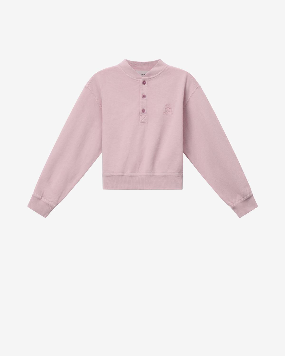 Sweatshirt simony en coton à logo - Rose clair - Woman - 5