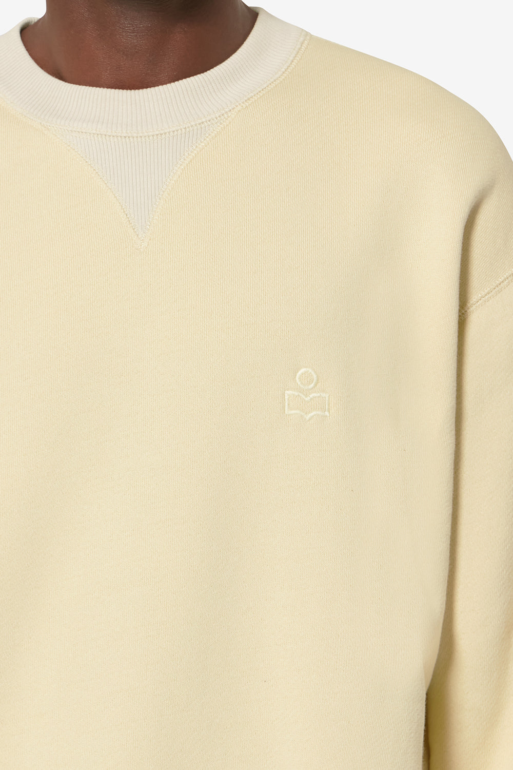 Miker embroidered cotton sweatshirt - Light yellow - Man - 3