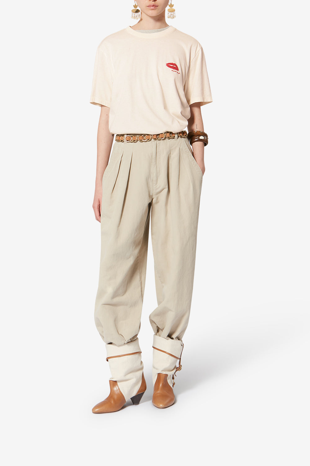 T-shirt in cotone zewel con logo - Ecru - Woman - 2