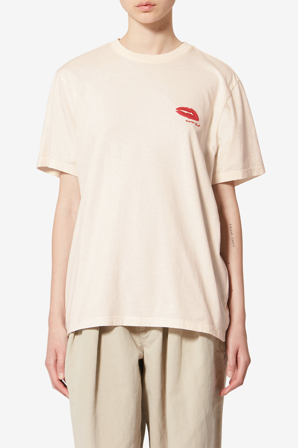 T-shirt in cotone zewel con logo - Ecru - Woman - 4