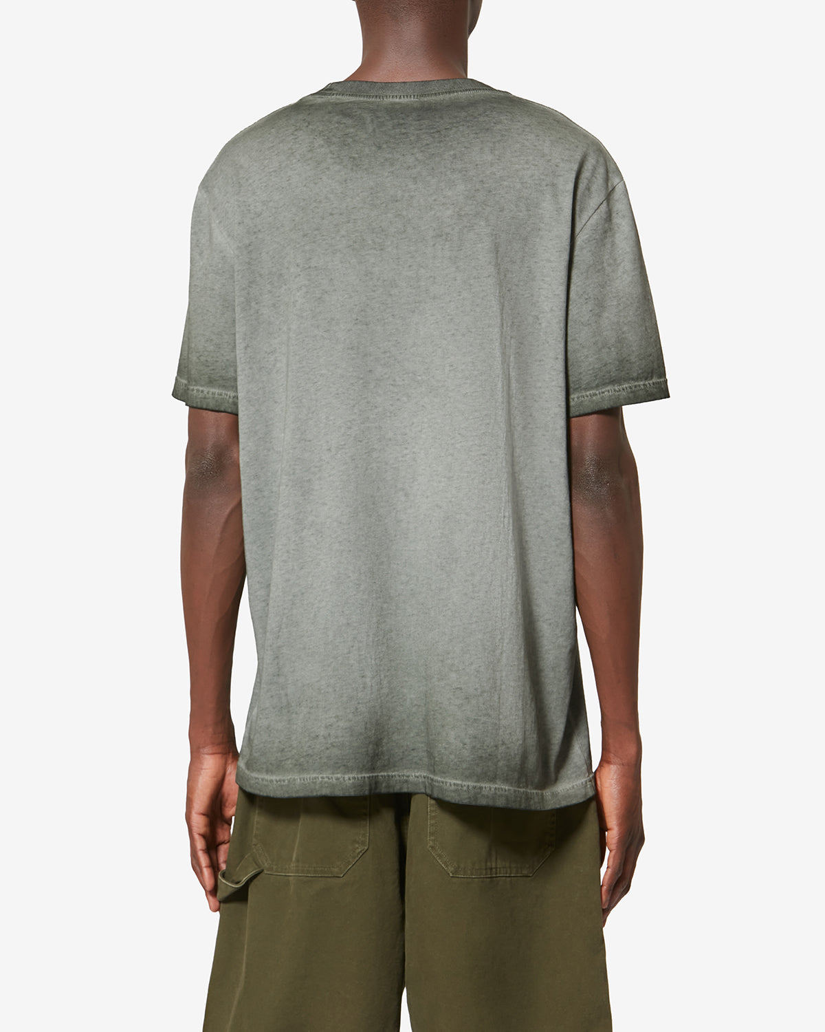 Camiseta de manga corta honoré en algodón lavado vintage - Caqui - Man - 4