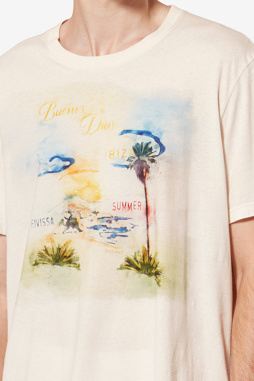 Camiseta de manga corta honoré de algodón estampada - Crudo - Man - 3