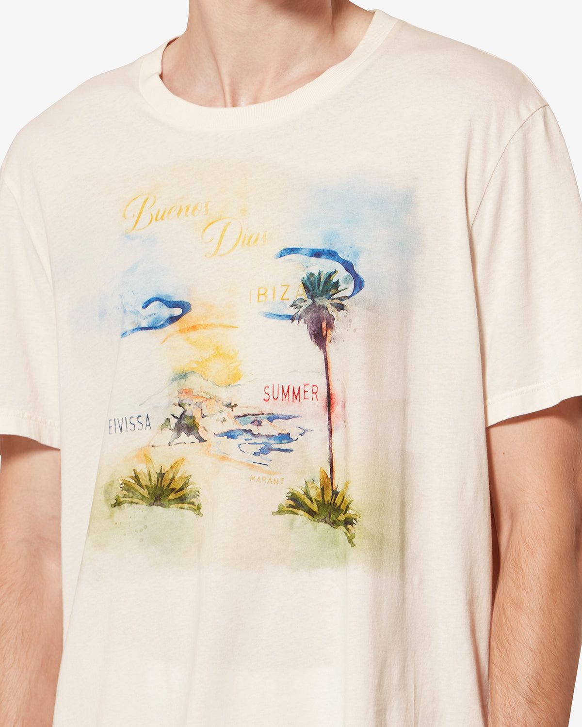 Kurzarm-t-shirt honore aus bedruckter baumwolle - Naturfarben - Man - 2