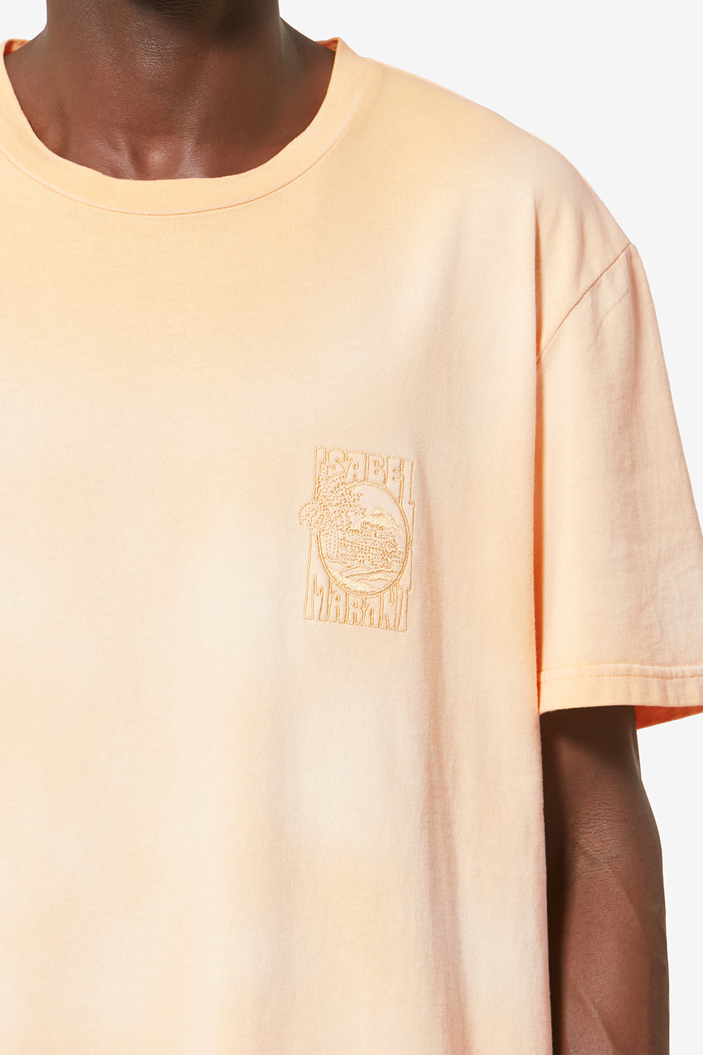 Honoré short-sleeve faded cotton t-shirt - Sunset - Man - 3