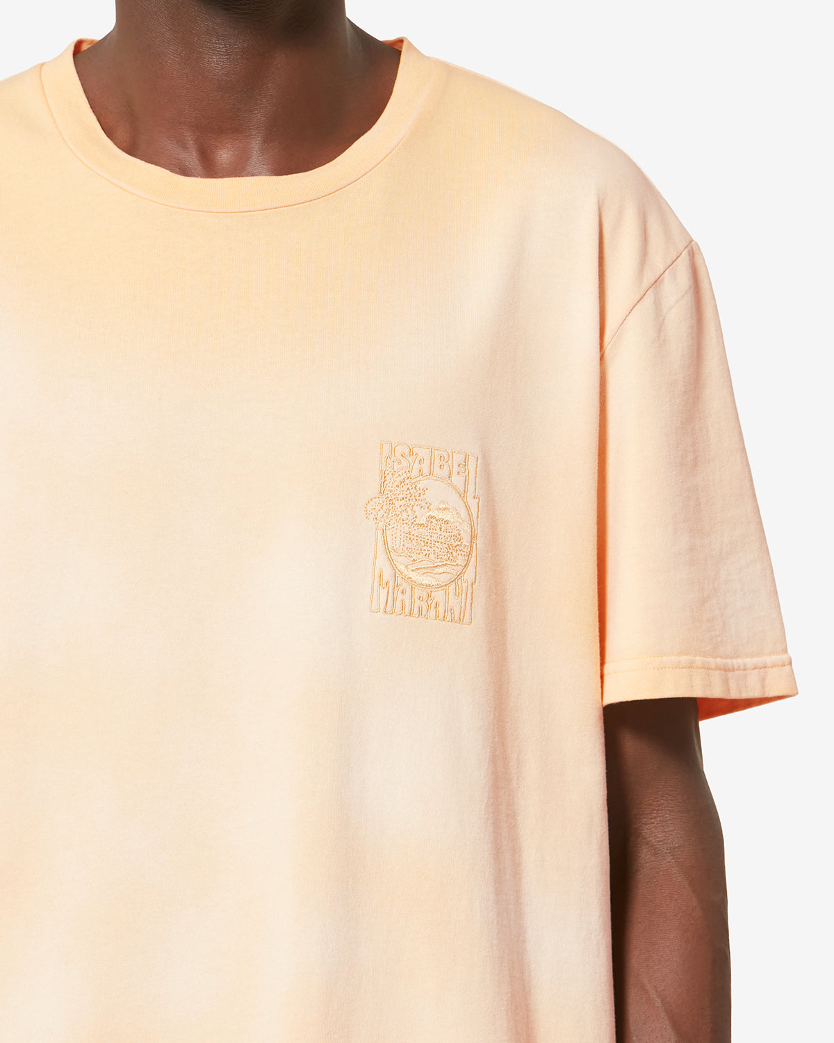 Honoré short-sleeve faded cotton t-shirt - Sunset - Man - 2