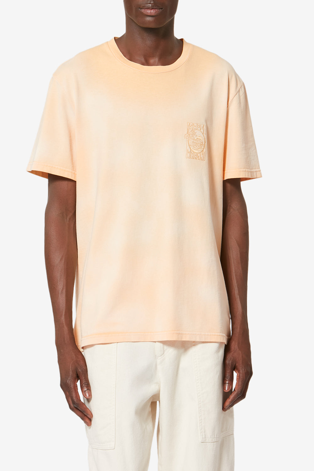 Honoré short-sleeve faded cotton t-shirt - Sunset - Man - 4