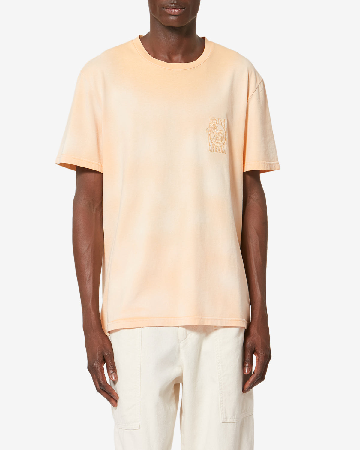 Honoré short-sleeve faded cotton t-shirt - Sunset - Man - 3