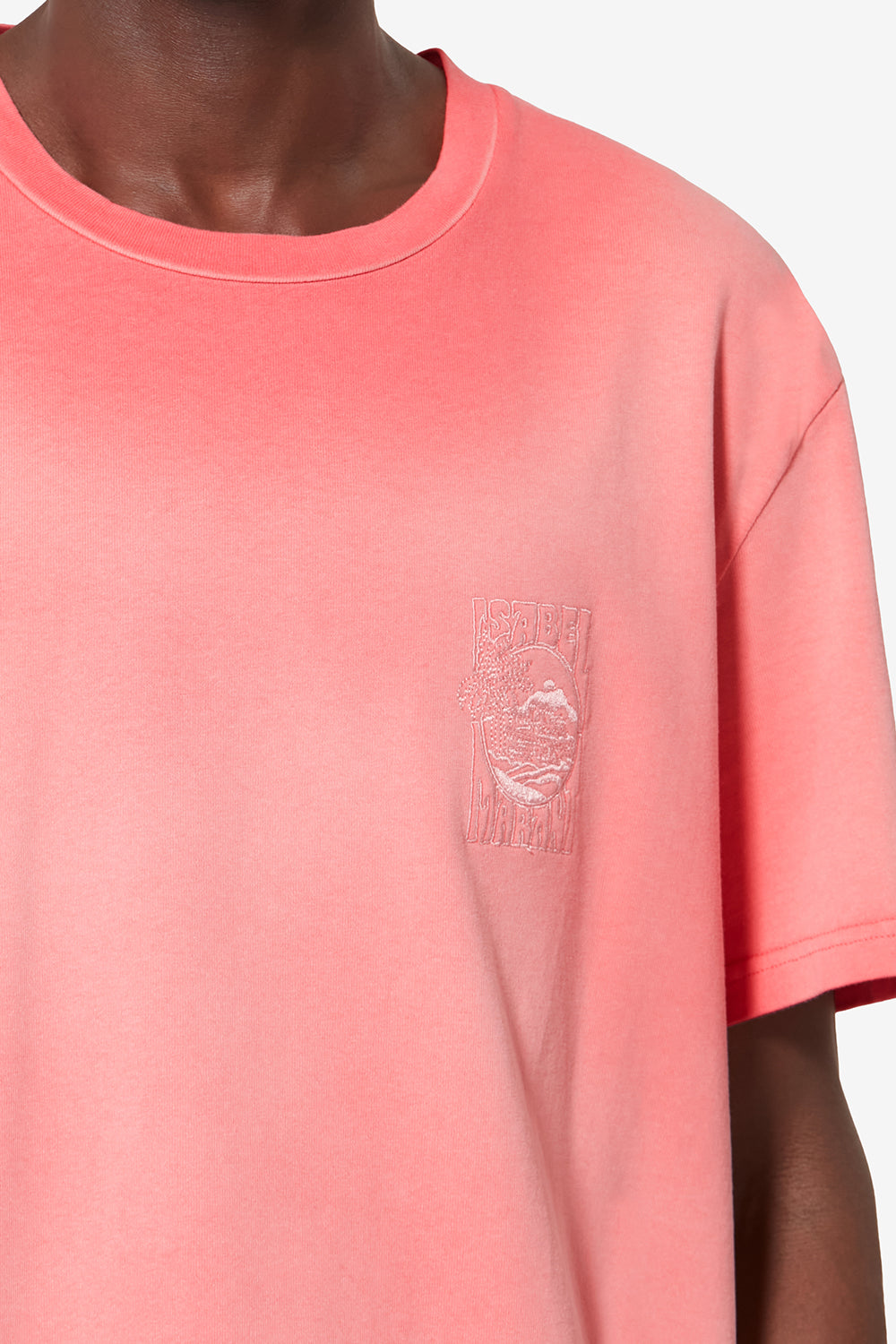 Honoré faded cotton t-shirt - Pink - Man - 3