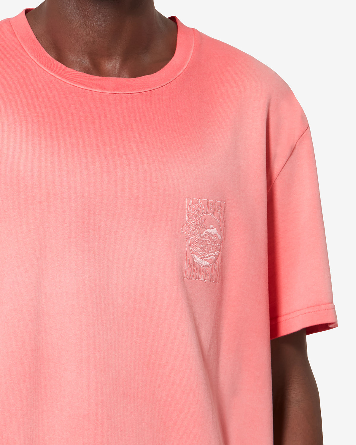 Honoré faded cotton t-shirt - Pink - Man - 2
